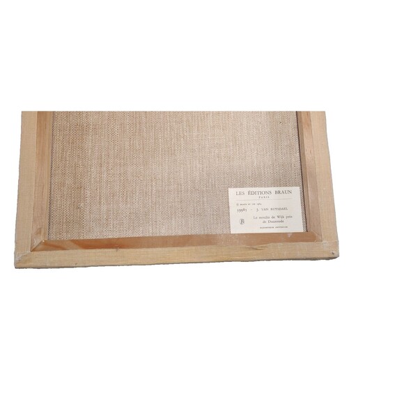 Windmill Les Editions Braun Paris Jr. Van Ruysdael Print Canvas Netherlands 1964 - Picture 9 of 11